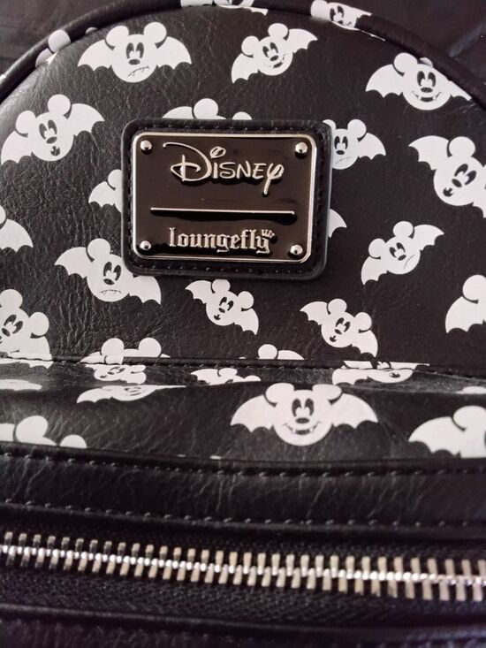 Loungefly Disney Mickey Mouse Bat Mini Backpack Black White Disney Franchise